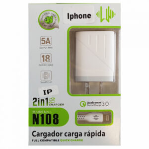 CARGADOR N108 IOS CARGA RAPIDA IPHONE