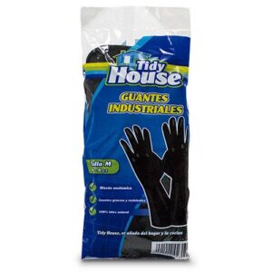 GUANTES INDUSTRIAL CAUCHO NEGRO TALLA M TIDY HOUSE
