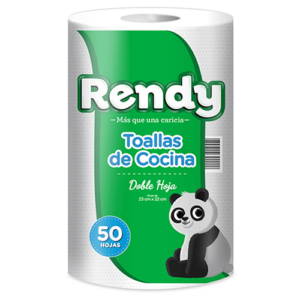 TOALLAS DE COCINA DOBLE HOJA RENDY 50 HOJAS