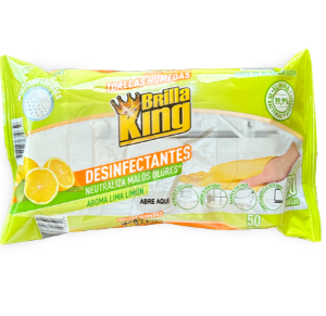 TOALLITAS HUMEDAS DESINFECTANTES 50 TOALLAS 20CM*10CM