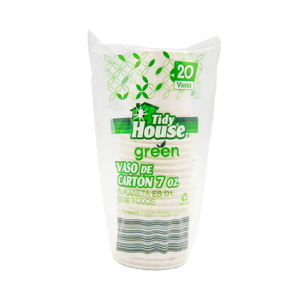 Vaso de carton 7 oz Tidy house 20 unid